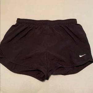 black, Nike, running shorts.